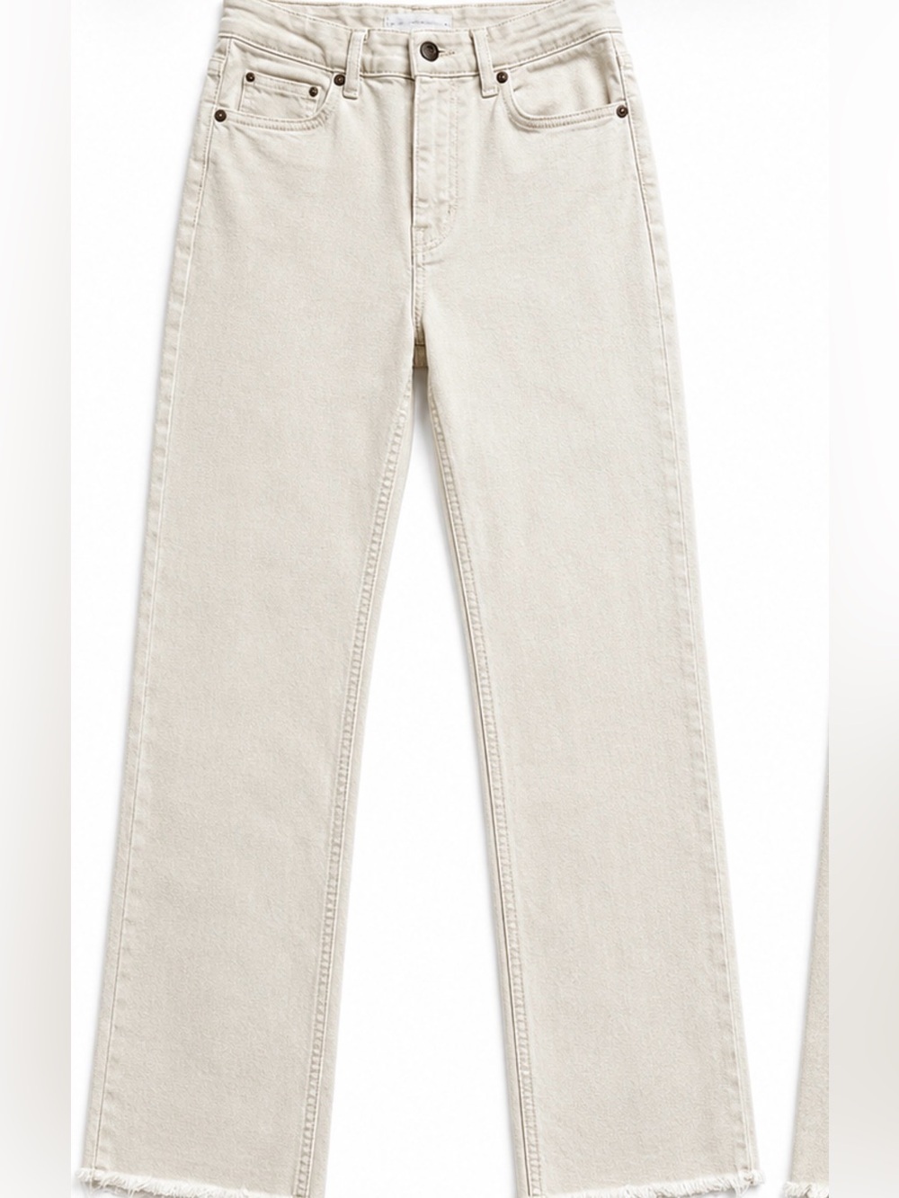 Zara Women’s Cream Mini Flared  Jeans